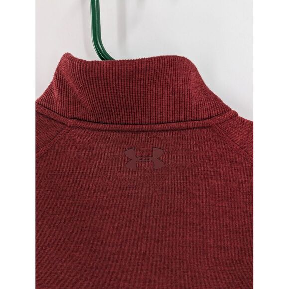 Under Armour Storm Loose Cold Gear Men's Dark Red 1/4 Pullover Sweater, XL - Picture 8 of 9